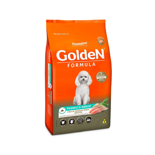 RAÇÃO GOLDEN FÓRMULA CÃES ADULTOS - RAÇAS PEQUENAS - FRANGO E ARROZ MINI BITS 15kg