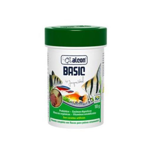 RAÇÃO EM FLOCOS PARA PEIXES BASIC ALCON 10g